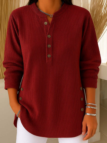 💃Last Day 50% OFF⏰Women's Solid Color Crew Neck Long Sleeve Casual Loose Knit Pullover(Buy 2 Free Shipping)