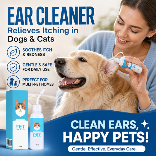 🏆🔥Last Day🐾 Buy 2 Get 1 Free! 💥Pet Ear Cleaner – Natural plant extracts – 68K+ sold – gentle, safe for dogs & cats – helps prevent infections 🌿🐶✨