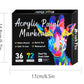 🥳2026 HOT SALE🥳💞50K+ SOLD!🍃🐾 50% OFF!🔥 Dual Tip Acrylic Paint Pen Marker - 24/48/72/120 Colors