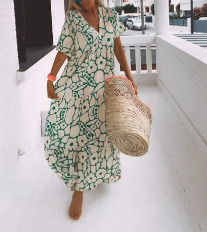 💖Hot Sale 49% OFF-🎁2024 New Short-sleeved Printed Dress