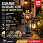 🐮✨ Solar Highland Cow Night Light – Adorable Garden Lantern That Glows Automatically at Night