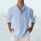 🔥Last Day Surprise Price ￡10.99!!🔥Men's Cotton Linen Shirt Long Sleeve