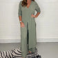 💕 DIRECT FACTORY SALE 49% OFF!⏳Two Piece Casual Long Top and Casual Trousers😍