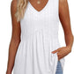 🌞HOT SALE 49% OFF👚Women's Print Flowy Sleeveless V Neck Peplum Tank Tops