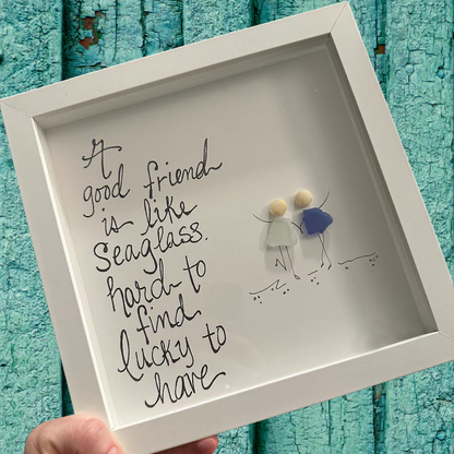 🌊Friendship sea glass artwork