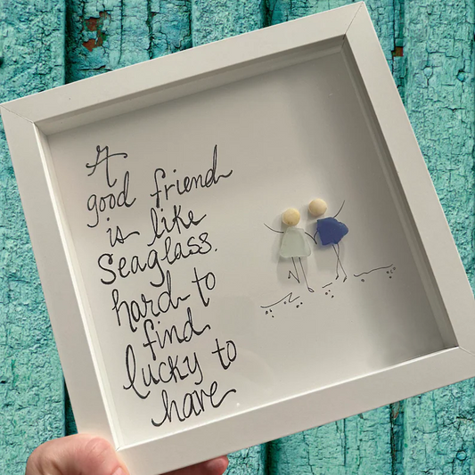 🌊Friendship sea glass artwork