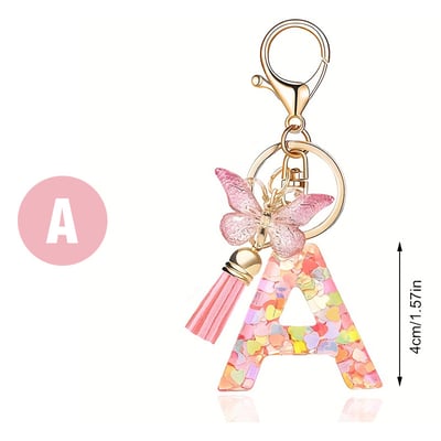 🎅Christmas Gift idea 49%OFF -🌼Initial Letter Keychains🦋