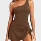 ⏳Last Day Sale 49% OFF🔥One Shoulder Skirted One Piece Swimsuit