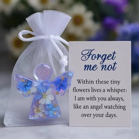 🔥Last Day Promotion 70% OFF🔥 BUY 2 GET 1 FREE - 🪽Forget Me Not Dried Flower Angel Keepsake - Timeless Gift for Remembrance, Comfort & Hope