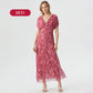🎊Hot Sale 70% OFF Only Today!!⏰ Women's Off-the-Shoulder V-Neck Printed Dress
