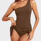 ⏳Last Day Sale 49% OFF🔥One Shoulder Skirted One Piece Swimsuit