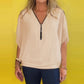 🔥Summer Hot Sale-49% Off🩷Women's Chiffon Zip-up Neck Casual Top