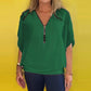 🔥Summer Hot Sale-49% Off🩷Women's Chiffon Zip-up Neck Casual Top