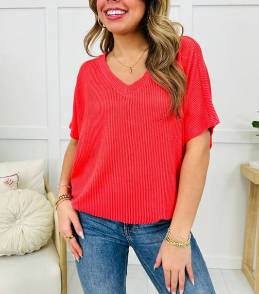 💥Summer Hot Sale 49% OFF💥Women's V-Neck Versatile Casual Bat Sleeve T-Shirt Tops