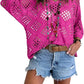 🥰Summer Sale-70% OFF💛Womens Bohemian-Inspired Beige Crochet Top With V-Neck
