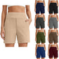 🔥Summer Hot Sale 70% OFF👖✨ Women's High-Waisted Athletic Bermuda Shorts with Pockets – Running, Yoga, Summer Casual Activewear🍑