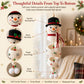 ☃️ Crochet Snowman Spiral Ornament DIY Kit | Complete Beginner-Friendly Set with Soft Yarn, Crochet Hook, Festive Beads, Snowflakes & Step-by-Step Guide 🧶🎄✨