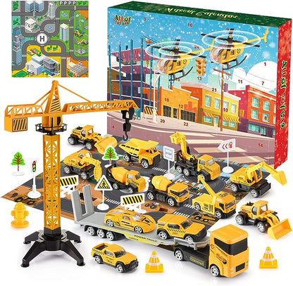 🎁Christmas Gift 50%OFF！🚗Construction Engineering Vehicle Advent Calendar For Christmas
