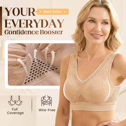 💗LAST DAY - BUY 1 GET 1 FREE/£3.99 Per item!!!🎁Pure Cotton Buttonless Comfy Lifting Bra