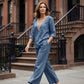 🔥LIMITED TIME 70% OFF!⏰Women's V-Neck Top & Wide-Leg Pants