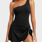 ⏳Last Day Sale 49% OFF🔥One Shoulder Skirted One Piece Swimsuit