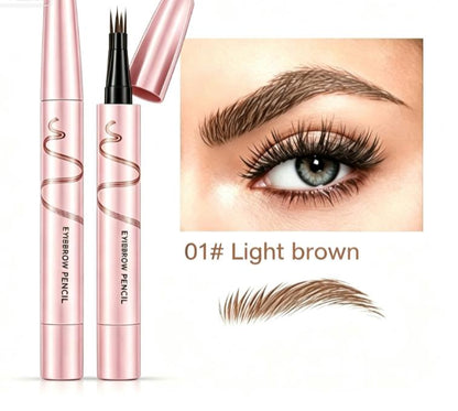 🏆 Last Day Special Price £5.99💖Buy 1 Get 1 Free!🎁🖤 Waterproof Eyebrow Pencil with 4-Prong Tip | Ultra-Fine Lines for Natural Hair-Like Effect 💗 | 24-Hour Smudge-Proof Wear 🌧️
