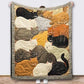 ⏰Christmas Sale🎁Last Day Sale: £9.99!! 🐱💤 Cozy 9‑Panel Sleeping Cats Blanket – Ultra‑Soft Flannel, Reversible Design, Perfect for Sofa, Bed & Travel 🌙✨