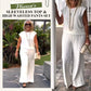 🌸 Summer New 50%OFF💐Women's Crew Neck Sleeveless Top and Pants Set