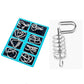 🔥Last Day Promotion 63% OFF🧠🔠Metal Puzzle Ring Set (8-Piece) Blue Edition Brain Teaser Game
