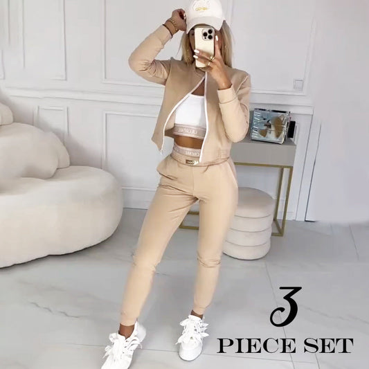 🔥New Hot Sale❤️‍🔥Women's 3-Piece Zip-Up Tracksuits