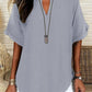 🌸Spring Sale 60% OFF👕Fashion Loose Solid Color Short Sleeve Top