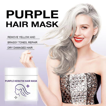 🎉BUY MORE SAVE MORE 60% OFF💜Purple Keratin Hair Mask
