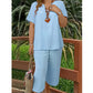 🧡Summer Hot Sale 50% OFF!!⚡Women's Solid Short Sleeve Top & Loose Wide Leg Pants 2-Piece Set