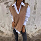 🔥LAST DAY SALE 60% OFF🔥Women's Casual V-Neck Knit Sweater Vest