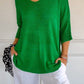 💖LAST DAY SALE 51% OFF🥰Solid Color Knitted V-neck Top