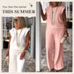 🌸 Summer New 50%OFF💐Women's Crew Neck Sleeveless Top and Pants Set