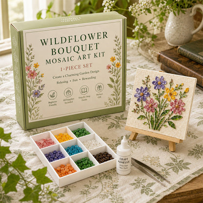 🌻🏡 Cottage Garden Mosaic DIY Kit – Create Your Own Masterpiece
