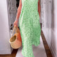 💐Spring Sale 50% OFF⭐V-neck Printed Short-sleeved Long Dress