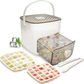 🔥LAST DAY 50% OFF - 🧊Portable Ice Maker with Lid and Storage Box (✨Includes Ice Tongs)