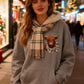 🎄🎅CHRISTMAS SALE 50% OFF!!🎁Cute Highland Cow Cozy Fleece-Lined Hooded Sweatshirt🦬