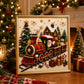 🔥HOT SALE🔥🎄🎅 Premium 3D Pearl Christmas Wall Art Kit | Luxury Flocked Canvas with Scratch-Resistant Non-Fading Pearl Beads DIY Holiday Decor ⛄️❄️