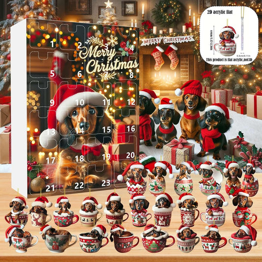 🎄Christmas Promotion 49% OFF🎅2024 Christmas Dachshund Advent Calendar🎁