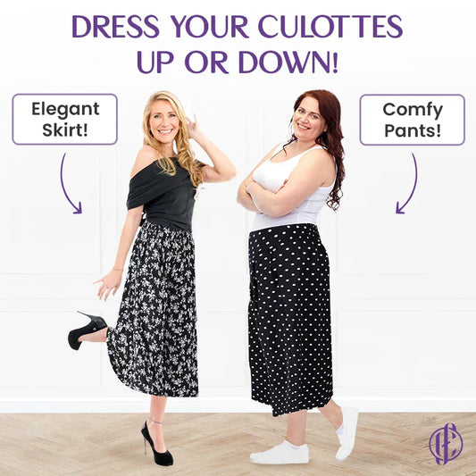 🎁2024 Hot Sale-49% OFF🔥Women's High Elastic Waist Pleated Chiffon Wide Leg Culottes