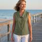 ☀️ Summer Chic Alert 60% OFF💥 –Women’s V-Neck Button-Down Top
