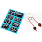 🔥Last Day Promotion 63% OFF🧠🔠Metal Puzzle Ring Set (8-Piece) Blue Edition Brain Teaser Game