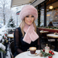 🎅CHRISTMAS SALE 70% OFF!🔥Fluffy Fur Bucket Hat Warm Winter Hat + Free Matching Scarf (Only 29 Left)⏰