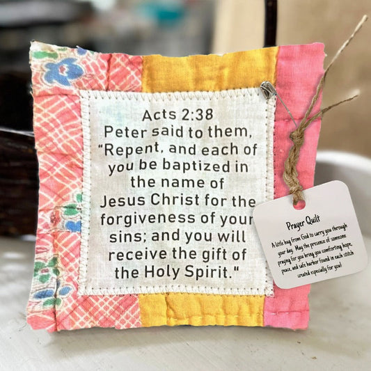 💖 🔥Last 3 Hours!!💜✝️Best Encouraged And Blessed Gift-Prayer Quilt With Cross Inside