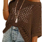 🥰Summer Sale-50% OFF💛Womens Bohemian-Inspired Beige Crochet Top With V-Neck