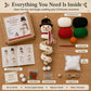 ☃️ Crochet Snowman Spiral Ornament DIY Kit | Complete Beginner-Friendly Set with Soft Yarn, Crochet Hook, Festive Beads, Snowflakes & Step-by-Step Guide 🧶🎄✨