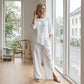 ⏰🔥LIMITED TIME 60% OFF! ✨Women's Irregular Hem Top & Wide Leg Pants Two-Piece Set 🌸💃